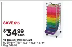 Michaels 10-Drawer Rolling Cart offer