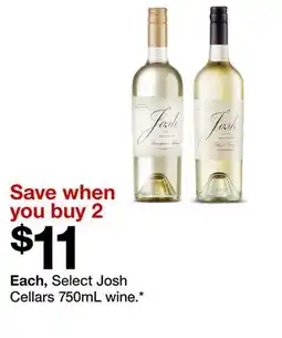 Target Select Josh Cellars 750mL wine offer