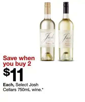 Target Select Josh Cellars 750mL wine offer