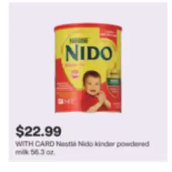 CVS Nestlé Nido kinder powdered milk 56.3 oz offer