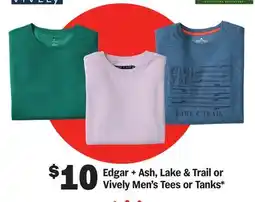 Meijer Edgar + Ash, Lake & Trail or Vively Men's Tees or Tanks offer