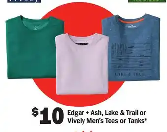 Meijer Edgar + Ash, Lake & Trail or Vively Men's Tees or Tanks offer