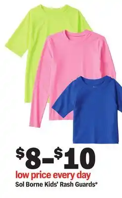 Meijer Sol Borne Kids' Rash Guards offer