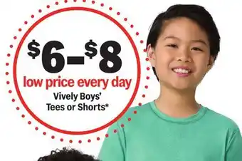 Meijer Vively Boys' Tees or Shorts offer