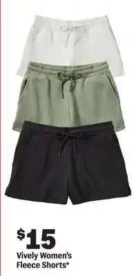 Meijer Vively Women's Fleece Shorts offer