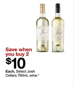 Target Select Josh Cellars 750mL wine offer