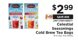 ShopRite Celestial Seasonings Cold Brew Tea Bags offer
