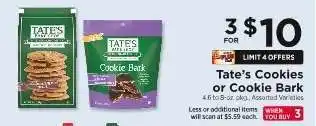 ShopRite Tate’s Cookies or Cookie Bark offer