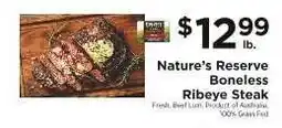 ShopRite Nature’s Reserve Boneless Ribeye Steak offer