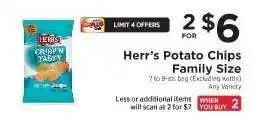 ShopRite Herr’s Potato Chips Family Size offer