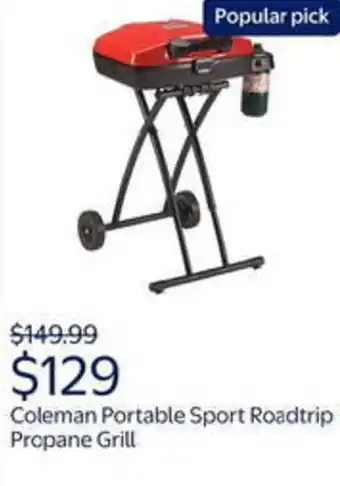 Walmart Coleman portable sport roadtrip propane grill offer