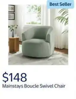 Walmart Mainstays boucle swivel chair offer