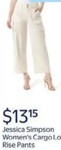 Walmart Jessica simpson women's cargo lo rise pants offer
