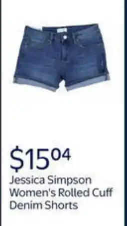 Walmart Jessica simpson women's rolled cuff denim shorts offer