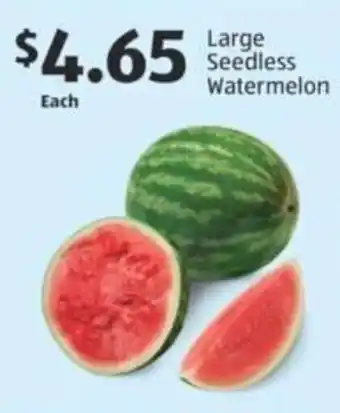 Aldi Large seedless watermelon offer
