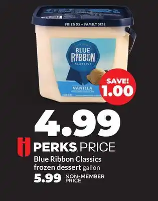Hy-Vee Blue Ribbon Classics frozen dessert offer