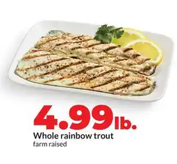 Hy-Vee Whole rainbow trout offer