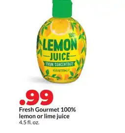 Hy-Vee Fresh Gourmet 100% lemon or lime juice offer