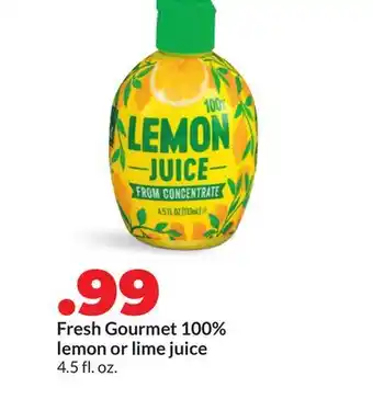 Hy-Vee Fresh Gourmet 100% lemon or lime juice offer