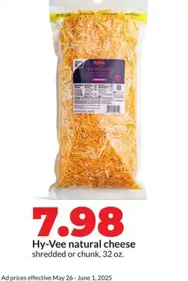 Hy-Vee Hy-Vee natural cheese offer