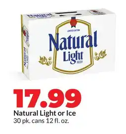Hy-Vee Natural Light or Ice offer