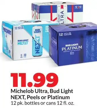 Hy-Vee Michelob Ultra, Bud Light NEXT, Peels or Platinum offer