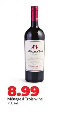 Hy-Vee Ménage á Trois wine offer