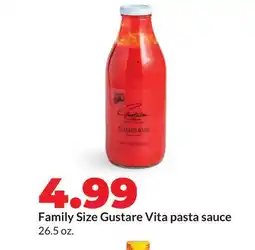 Hy-Vee Family Size Gustare Vita pasta sauce offer