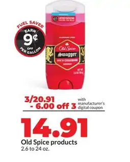 Hy-Vee Old Spice products offer