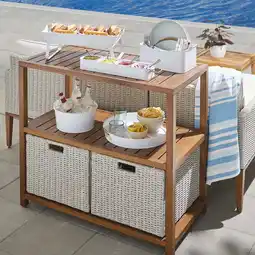 Walmart Better Homes & Gardens Davenport Outdoor Patio Rectangular Steel Console Table, Gray offer