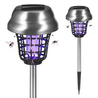 Walmart Kqiang 2 Count Outdoor Solar Mosquito Zapper, 700 Sq Ft Waterproof Bug Zapper offer