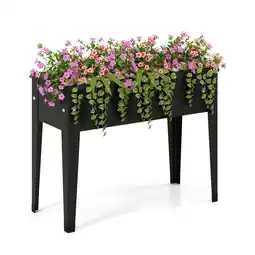 Walmart Costway Raised Garden Bed Elevated Metal Planter Box with Legs Drainage Holes Gardening Box offer