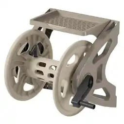 Walmart Suncast Handler 200 Foot Resin Wall Mounted Outdoor Garden Hose Reel, Taupe offer