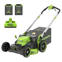 Walmart Greenworks 60V 25 Self-Propelled Lawn Mower with (2) 4.0 Ah Batteries & Rapid Charger 2546002 offer