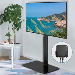 Walmart RTVR Modern Swivel Floor TV Stand Base for TVs up to 70 inch with Apple TV Roku Ultra Mount offer