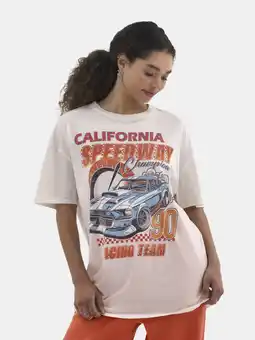 Walmart No Boundaries Washed Graphic Boyfriend Tee, Women's and Women's Plus offer