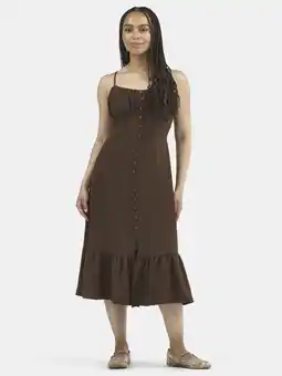 Walmart No Boundaries Cami Peasant Midi Dress, Women's offer