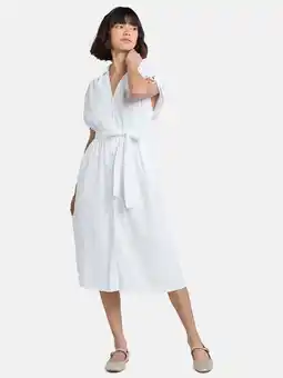 Walmart Time and Tru Women's and Women's Plus Midi Shirtdress, Sizes XS-4X offer