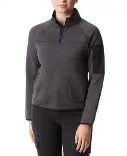 Walmart Bass Outdoor Womens Regular fit Quarter zip Sweater Medium Grey Solid offer