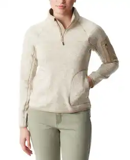 Walmart Bass Outdoor Womens Regular fit Quarter zip Sweater XL Beige Solid offer