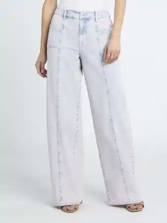 Walmart Madden NYC Women's Mid-Rise Loose Fitted Jeans offer
