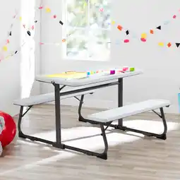 Walmart Your Zone Folding Kid's Picnic Activity Table for Ages 3-8, White offer