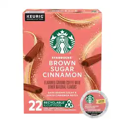 Walmart Starbucks Brown Sugar Cinnamon, Flavored K-Cup Coffee Pods, 100% Arabica, 22 ct offer