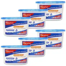 Walmart Vacplus Moisture Absorbers, 6 Pack, 10.5 oz, Leakproof Humidity Absorber, Fragrance Free offer