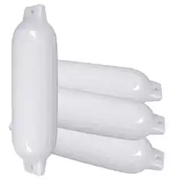 Walmart Costway 4 Ribbed Marine 6.5''X 23''Boat Fender Vinyl Bumper Dock Shield Protection White offer