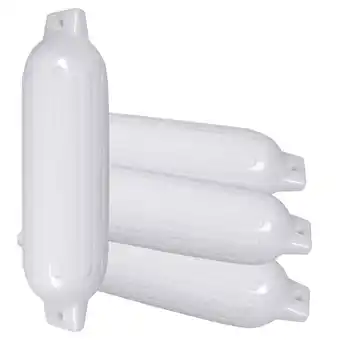 Walmart Costway 4 Ribbed Marine 6.5''X 23''Boat Fender Vinyl Bumper Dock Shield Protection White offer