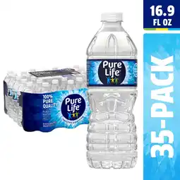 Walmart Pure Life Purified Water, 16.9 Fl Oz / 500 mL, Plastic Bottled Water (35 Pack) offer