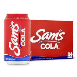 Walmart Sams Cola Soda Pop, 12 Fl Oz, 24 Pack Cans offer