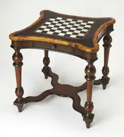 Walmart Butler Specialty Company Enrique Stone And Wood Game Table - Brown offer