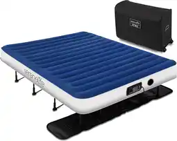 Walmart SereneLife EZ Air Mattress W/ Frame & Rolling Case, Foldable Self-Inflating Air Bed W/ Pump, Queen offer